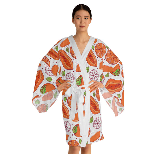 Long Sleeve Kimono Robe | Mango Tango
