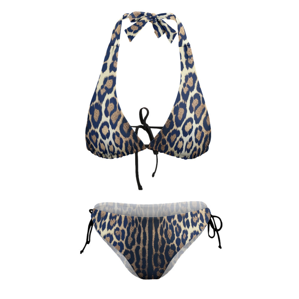 Ladies Sexy V-Neck Bikini Swimsuit | Sail & Sun | Cheetah