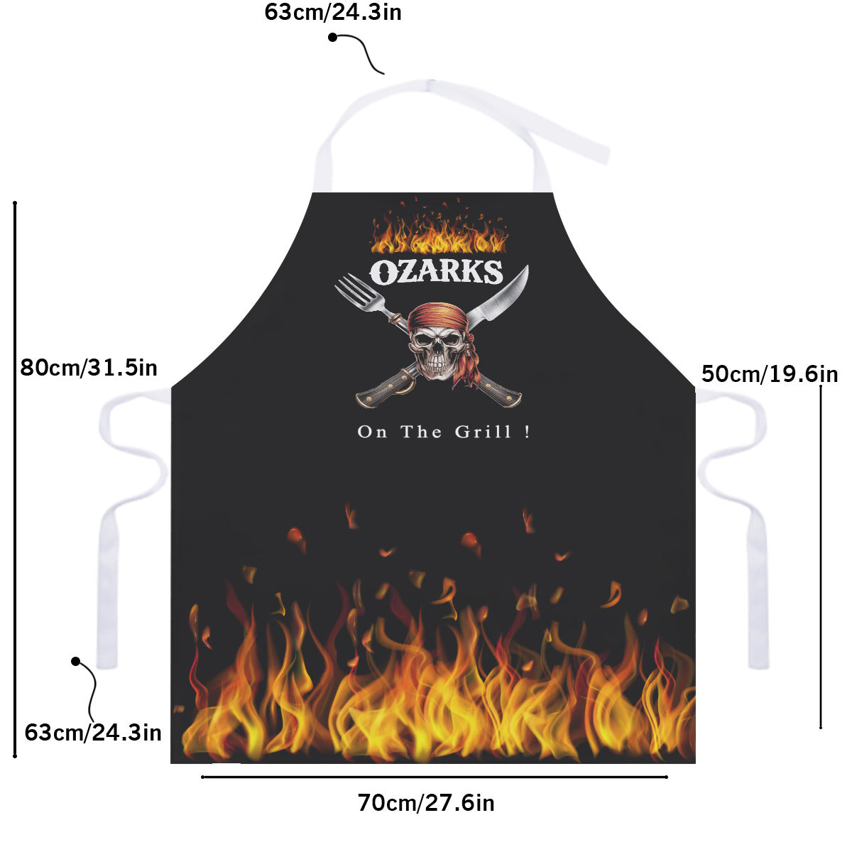 Adjustable Apron With White Strap | Nautical Home & Decor | Cooking Apron | Ozarks On The Grill