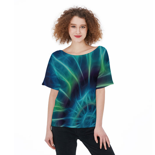 Women's T-Shirts | Blue Aqua Snail Tie Dye