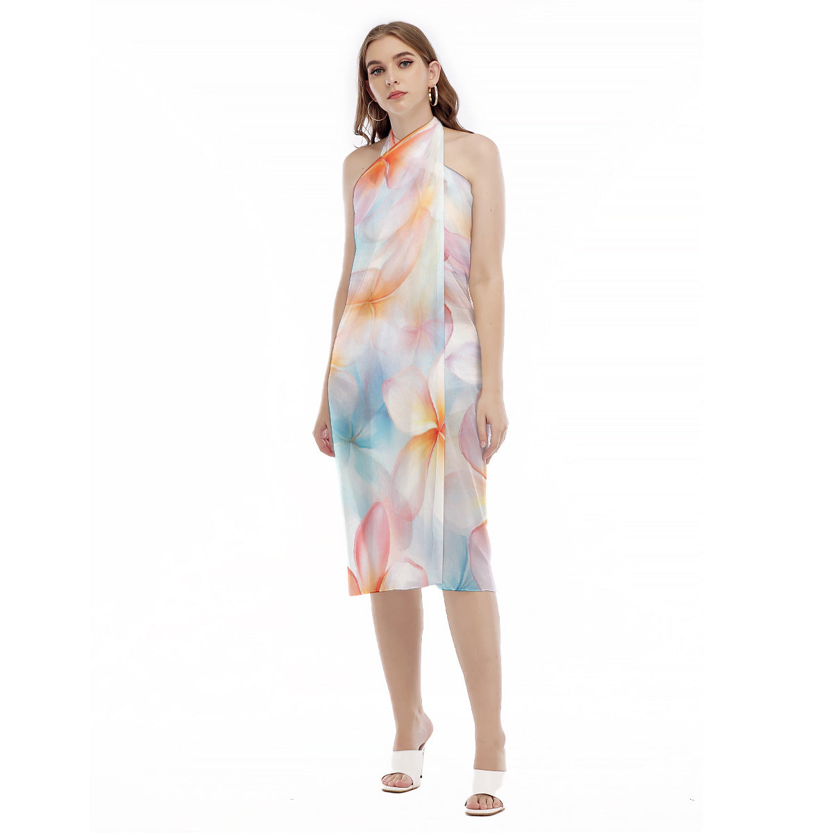 Women's Plumeria Mesh Beach Cover-Up | Pareo Wrap Dress | Sun & Sail Resortwear