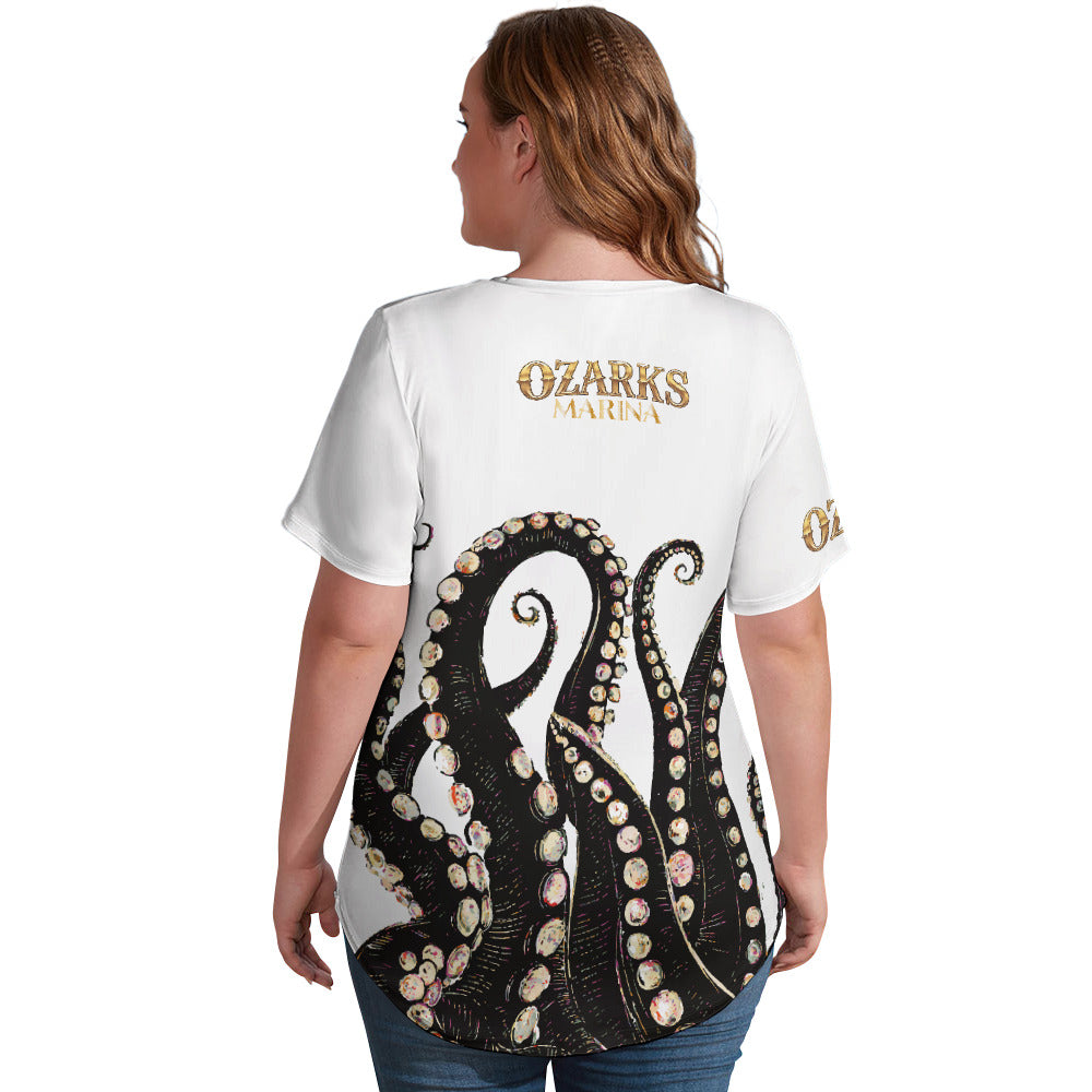 V Neck Short-sleeve Women Shirt Printed | Ozarks Essentials For Her | Ozarks Marina