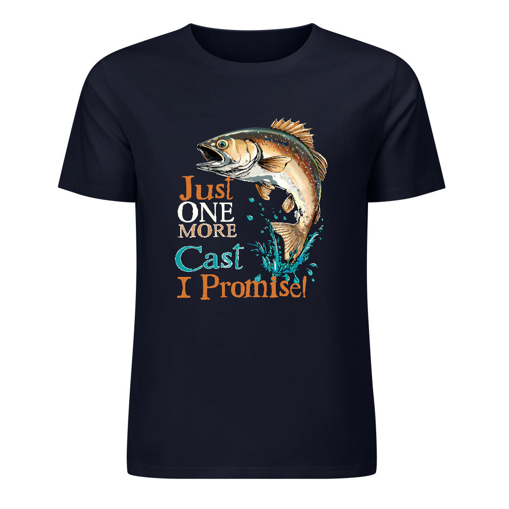 2025 Pure Cotton Short Sleeve, Double-Sided Print | Dockside Drifter | "Just One More Cast"