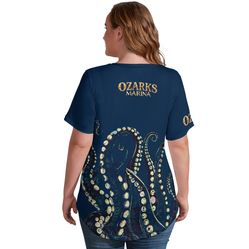 V Neck Short-sleeve Women Shirt Printed | Ozarks Essentials For Her | Ozarks Marina