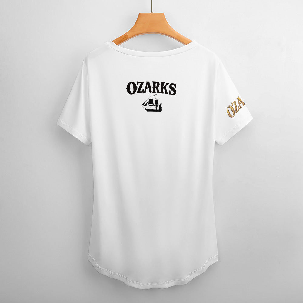 V Neck Short-sleeve Women Shirt Printed | Ozarks Essentials For Her | Corgi Captain