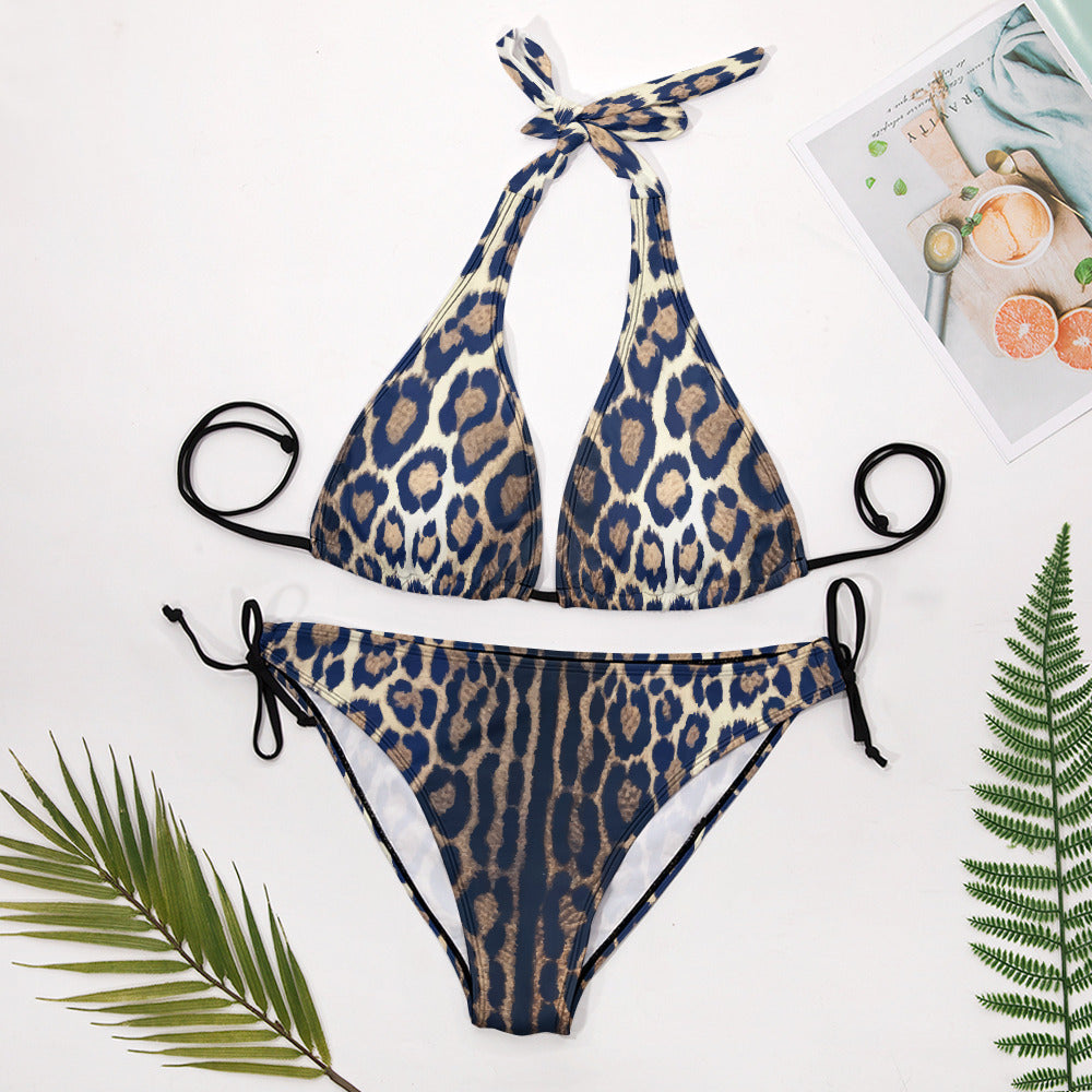 Ladies Sexy V-Neck Bikini Swimsuit | Sail & Sun | Cheetah