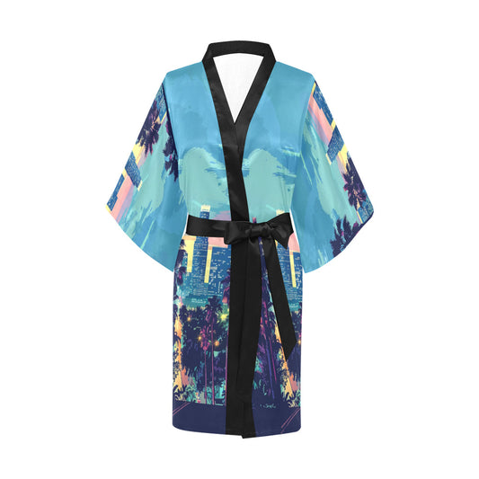 Women's Short Kimono Robe | Palm & City