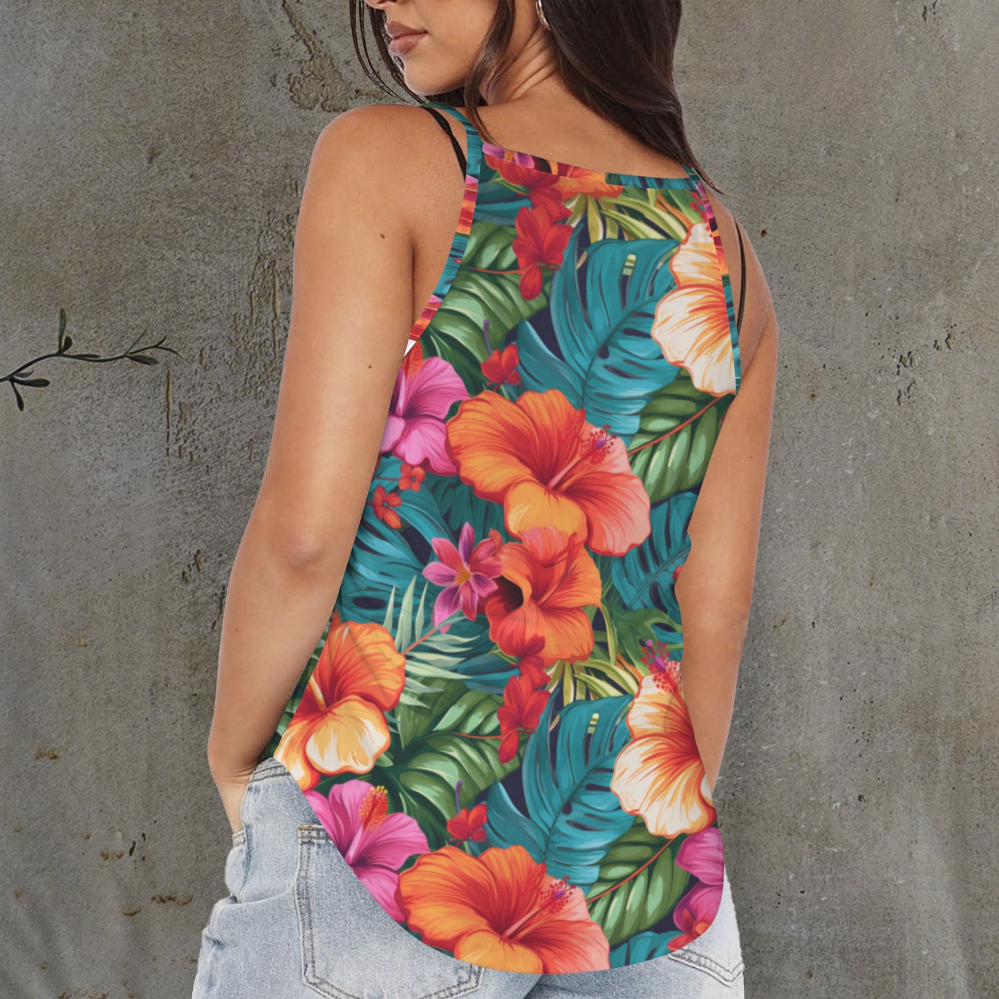 Women's Sleeveless Tank Tops exotic Hibiscus flower