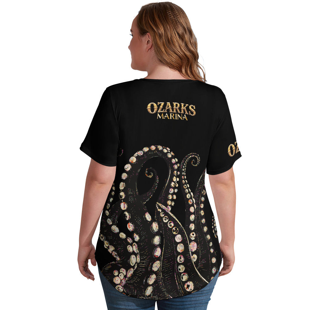 V Neck Short-sleeve Women Shirt Printed | Ozarks Essentials For Her | Ozarks Marina