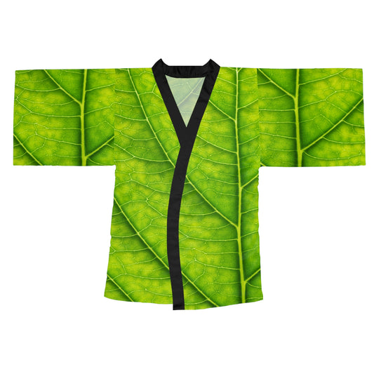 Long Sleeve Kimono Robe | Leafy Green