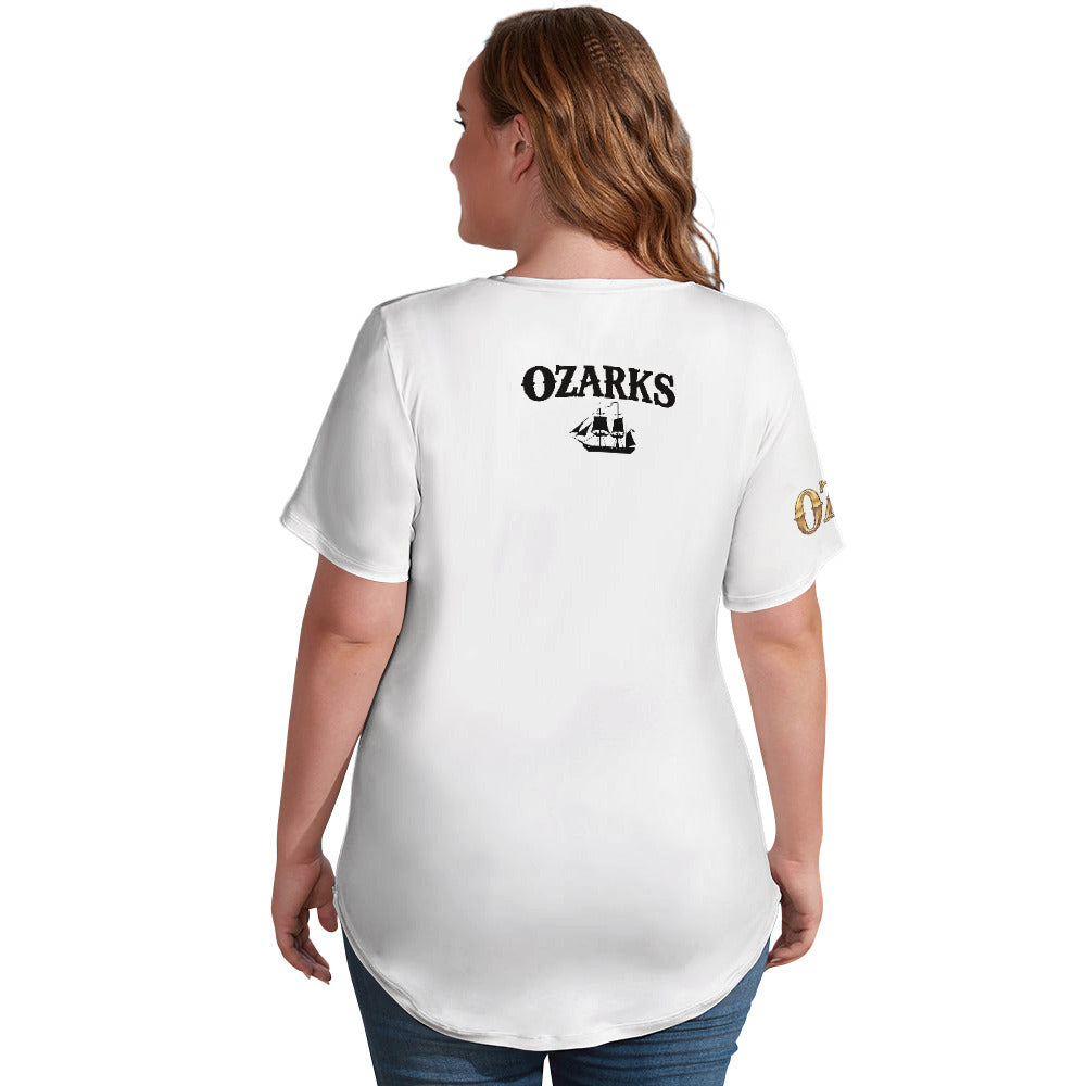 V Neck Short-sleeve Women Shirt Printed | Ozarks Essentials For Her | Corgi Captain