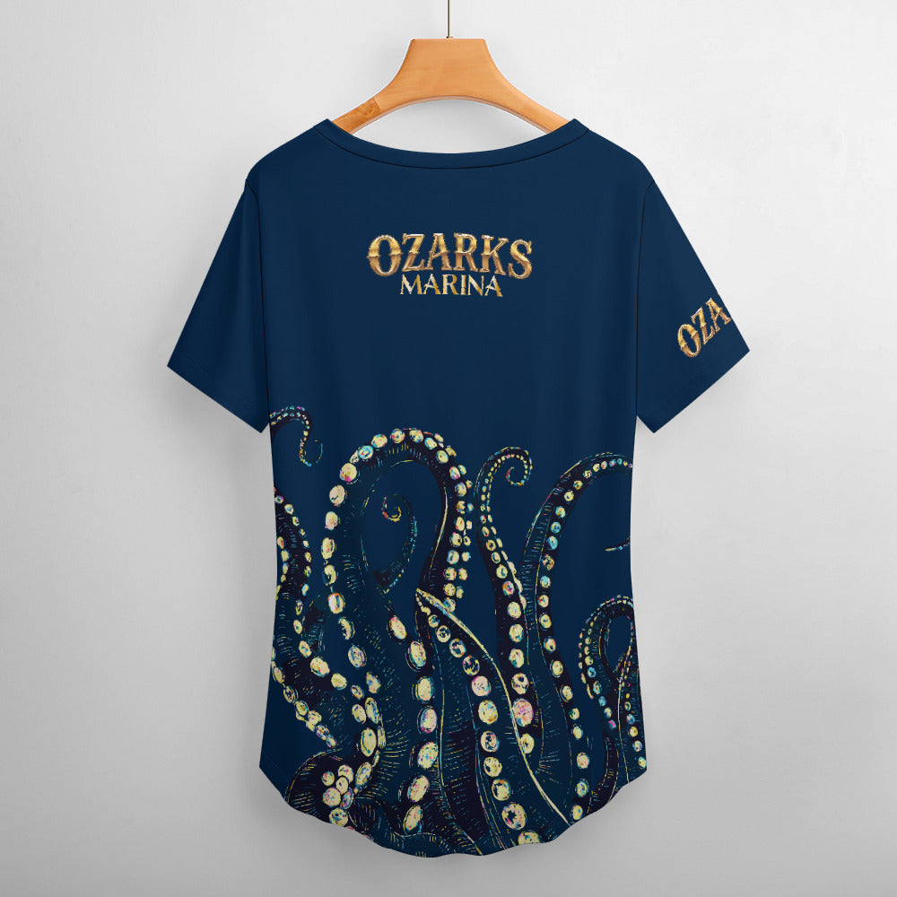 V Neck Short-sleeve Women Shirt Printed | Ozarks Essentials For Her | Ozarks Marina