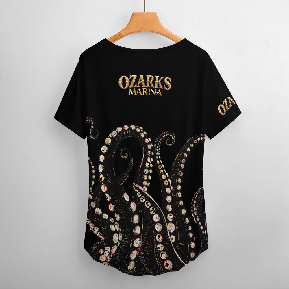 V Neck Short-sleeve Women Shirt Printed | Ozarks Essentials For Her | Ozarks Marina