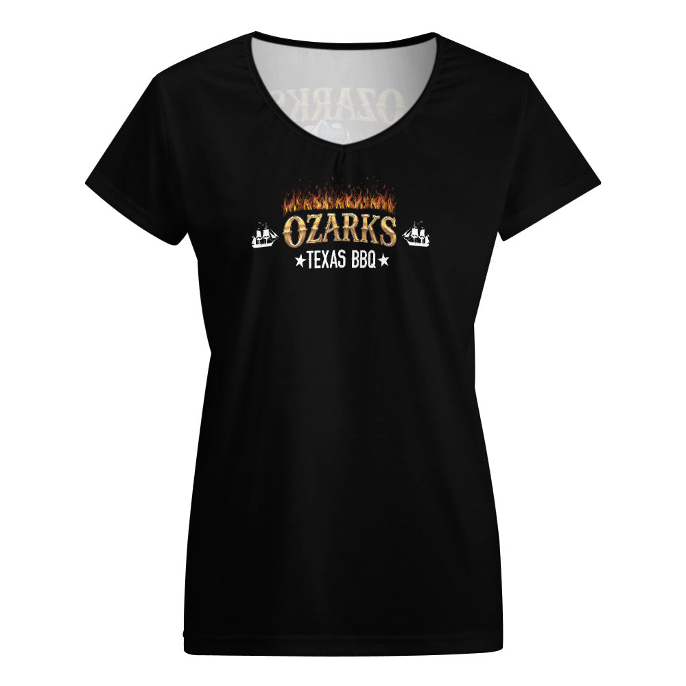 Women V-neck short sleeve T-shirt | Sasquatch Low & Slow