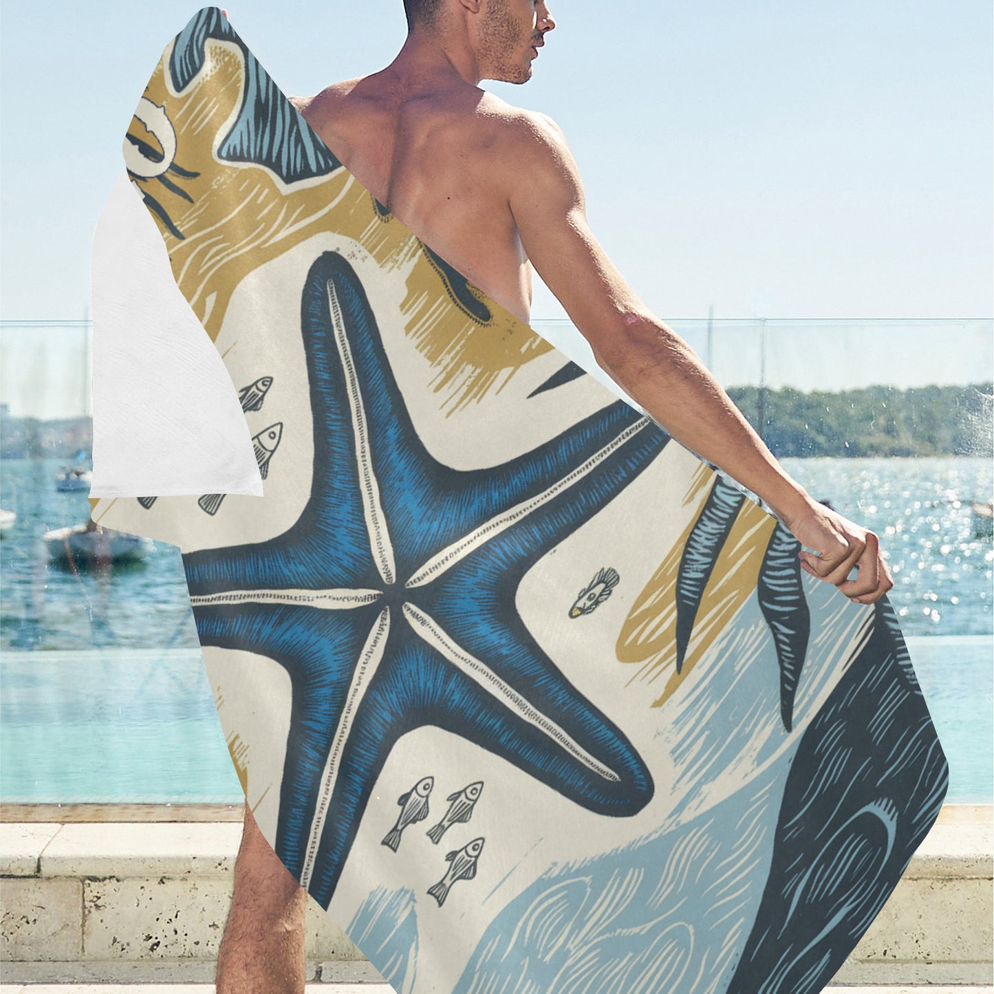Beach Towel Suede 31.5"x 71"| Beach Towel | Sea Star