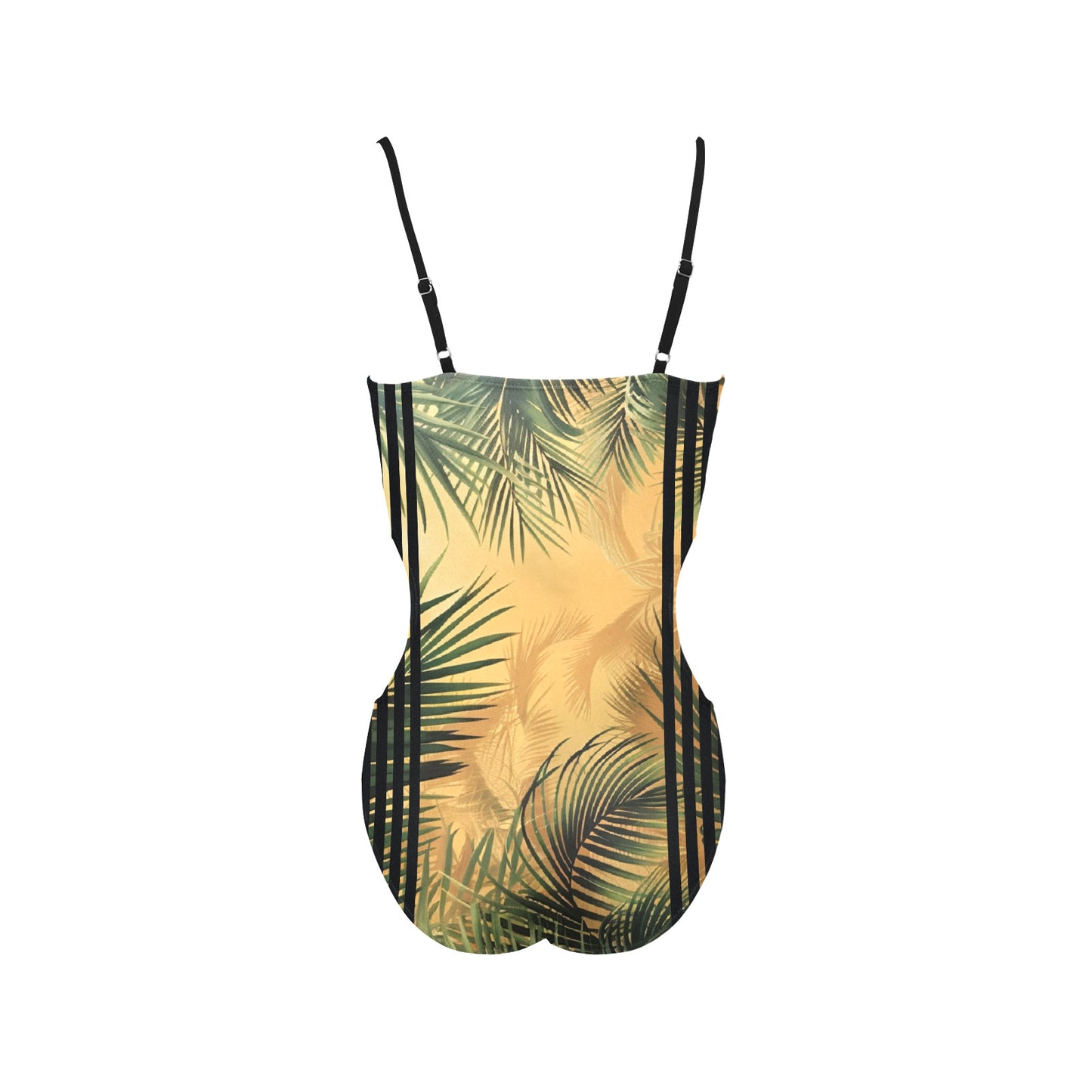 Women's Spaghetti Strap Cut Out Sides Swimsuit | Sail & Sun | Tropical Palm