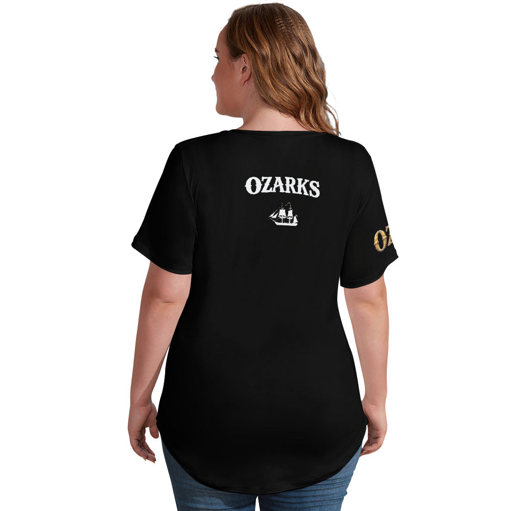 V Neck Short-sleeve Women Shirt Printed | Ozarks Essentials For Her | Corgi Captain