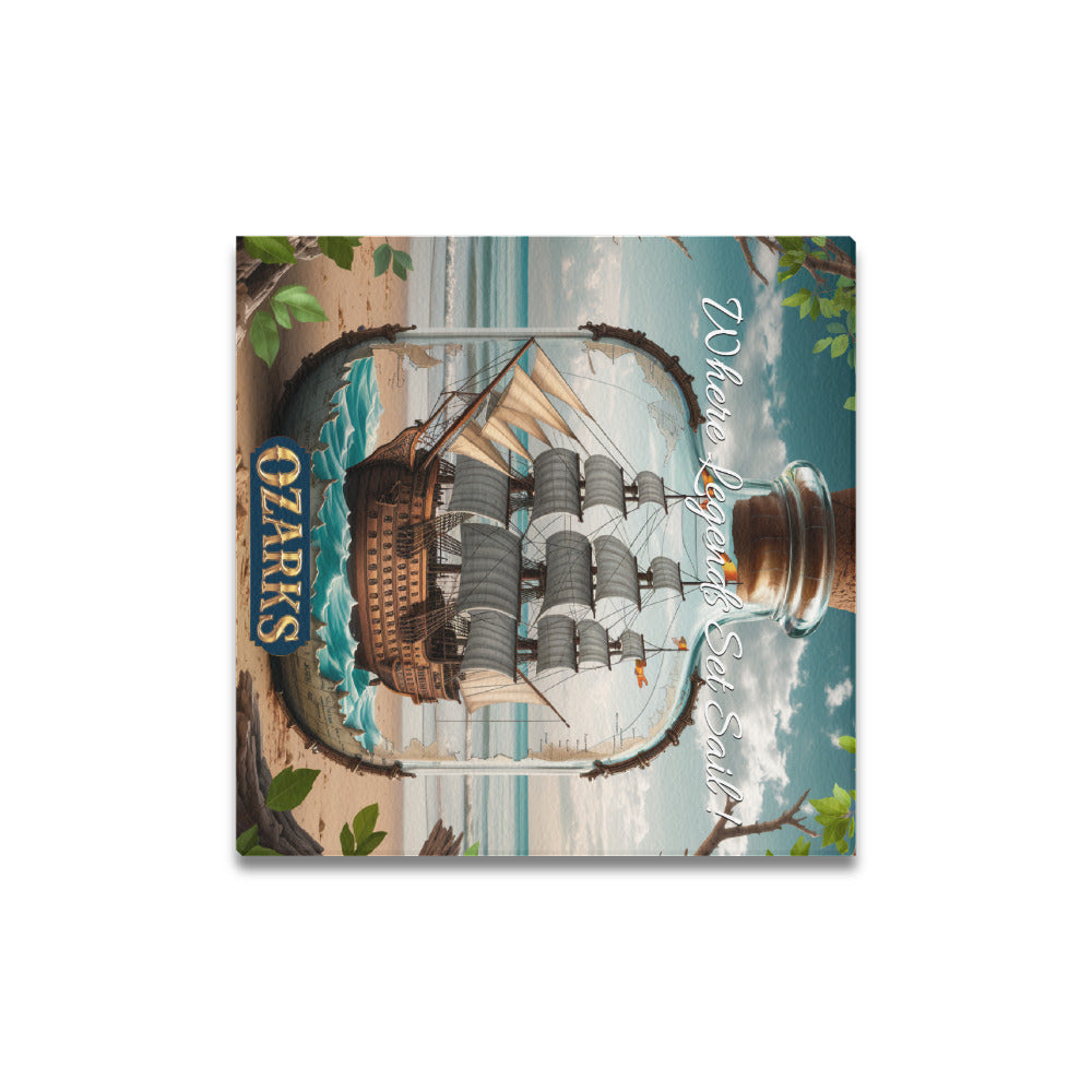 Canvas Print 16"x16" | Nautical Home & Decor | Where Legend Set Sail !