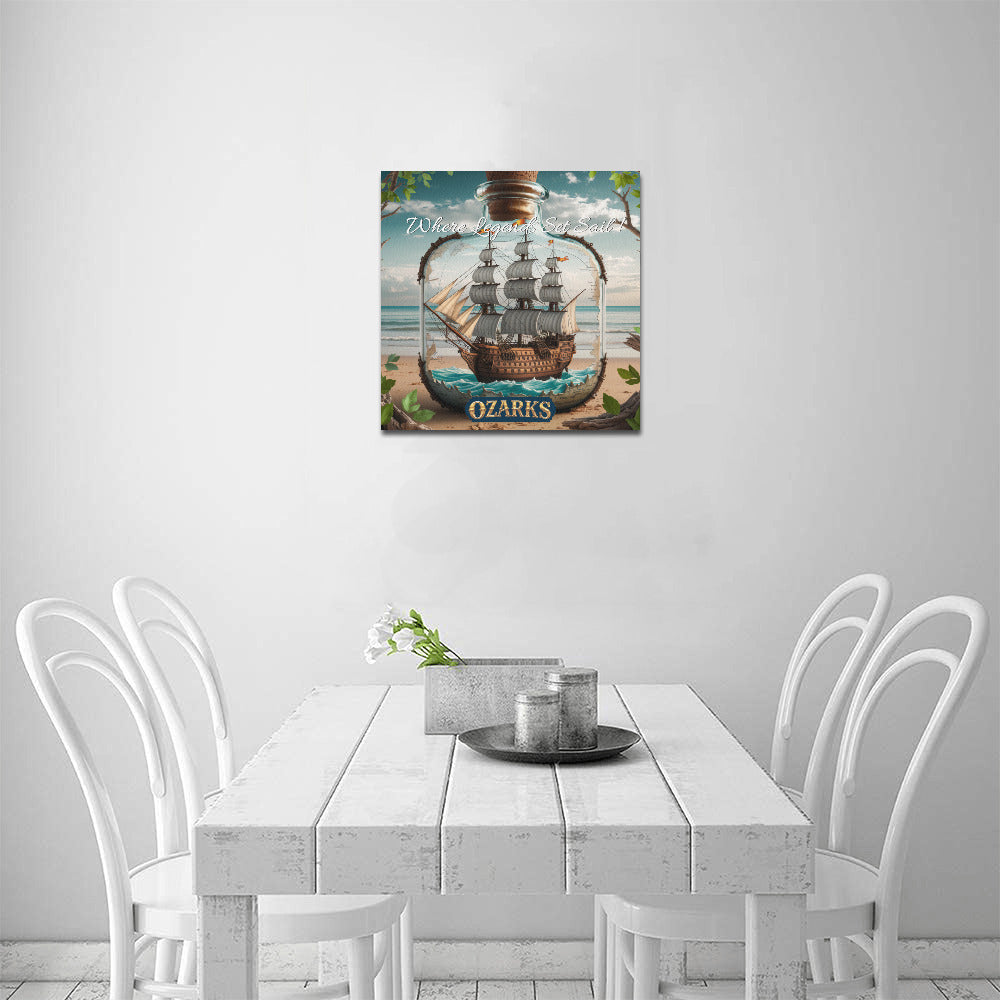 Canvas Print 16"x16" | Nautical Home & Decor | Where Legend Set Sail !