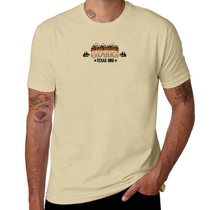 New 150g Men's  Short Sleeve T-shirt | Smokin' Old West , On Harrison Lake | Sand