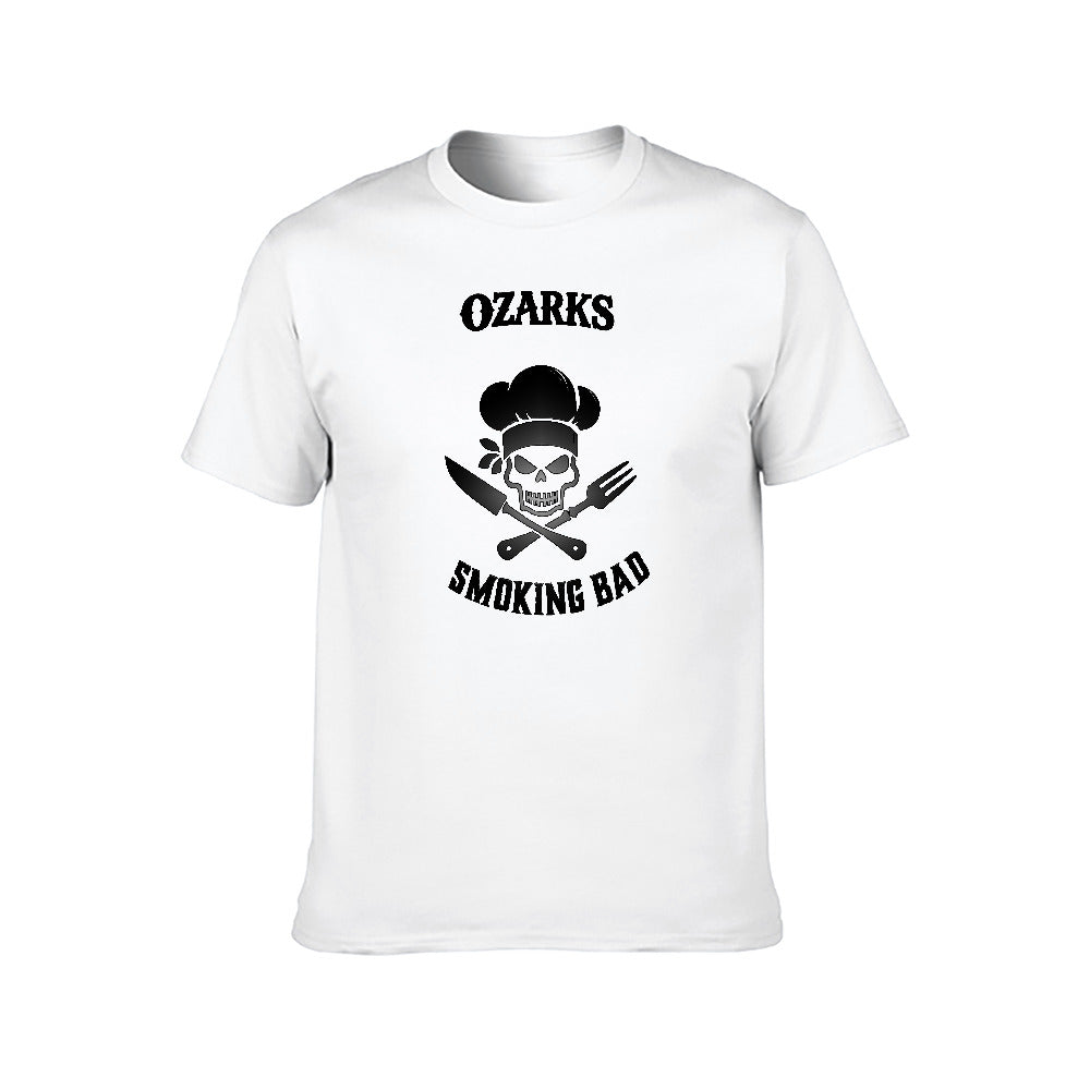 New 150g Men's  Short Sleeve T-shirt | Smoking Bad  White
