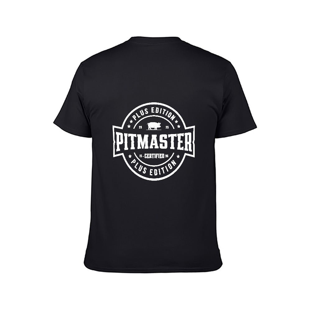 New 150g Men's  Short Sleeve T-shirt | PitMaster.Plus Edition. Certified| Black