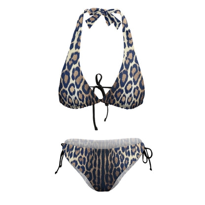 Ladies Sexy V-Neck Bikini Swimsuit | Sail & Sun | Cheetah