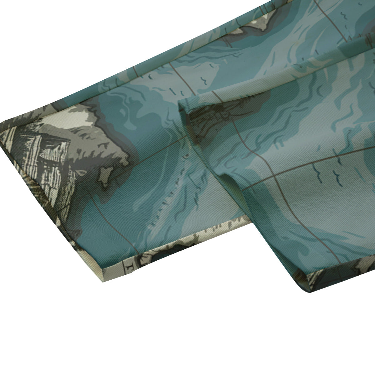 Unisex Straight Casual Pants | 245GSM Cotton |Dockside Drifter | Map Design