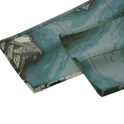 Unisex Straight Casual Pants | 245GSM Cotton |Dockside Drifter | Map Design