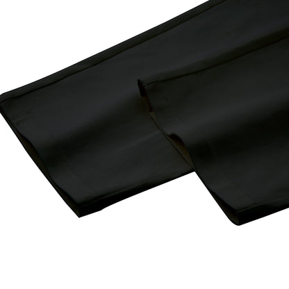 Unisex Cotton Casual Pants – Black | Dockside Drifter | 245GSM Wide Leg Trousers with Elastic Waist & Pockets