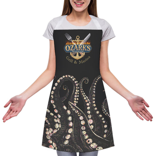 Adjustable Apron With White Strap | Nautical Home & Decor | Cooking Apron | Ozarks Octopus