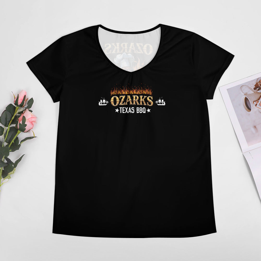 Women V-neck short sleeve T-shirt | Sasquatch Low & Slow