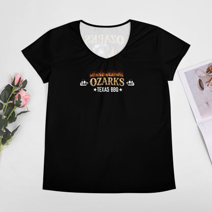 Women V-neck short sleeve T-shirt | Sasquatch Low & Slow