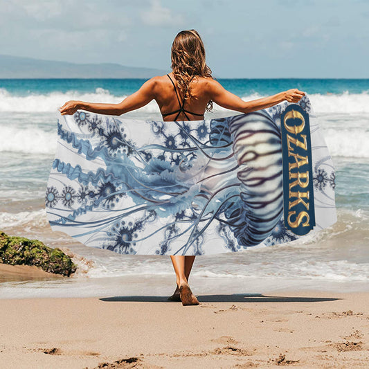 Beach Towel Suede  31.5"x 71" | Beach Towel | Blue Medusa
