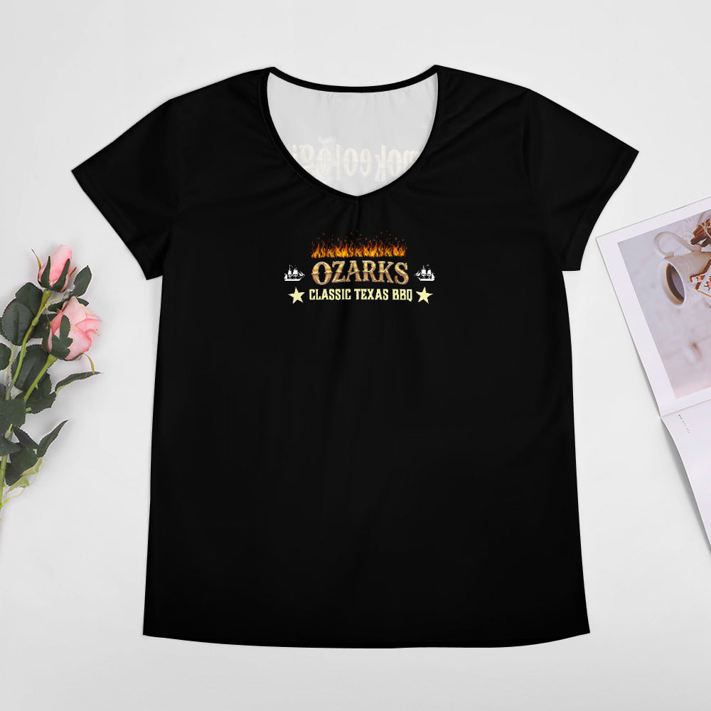 Women V-neck short sleeve T-shirt | Smokeologist