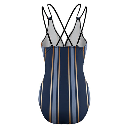 Women One-piece Swimsuit | Sail & Sun | Blue Stripes
