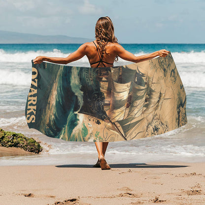 Beach Towel Suede  31.5"x 71" | Beach Towel | Sail Ship