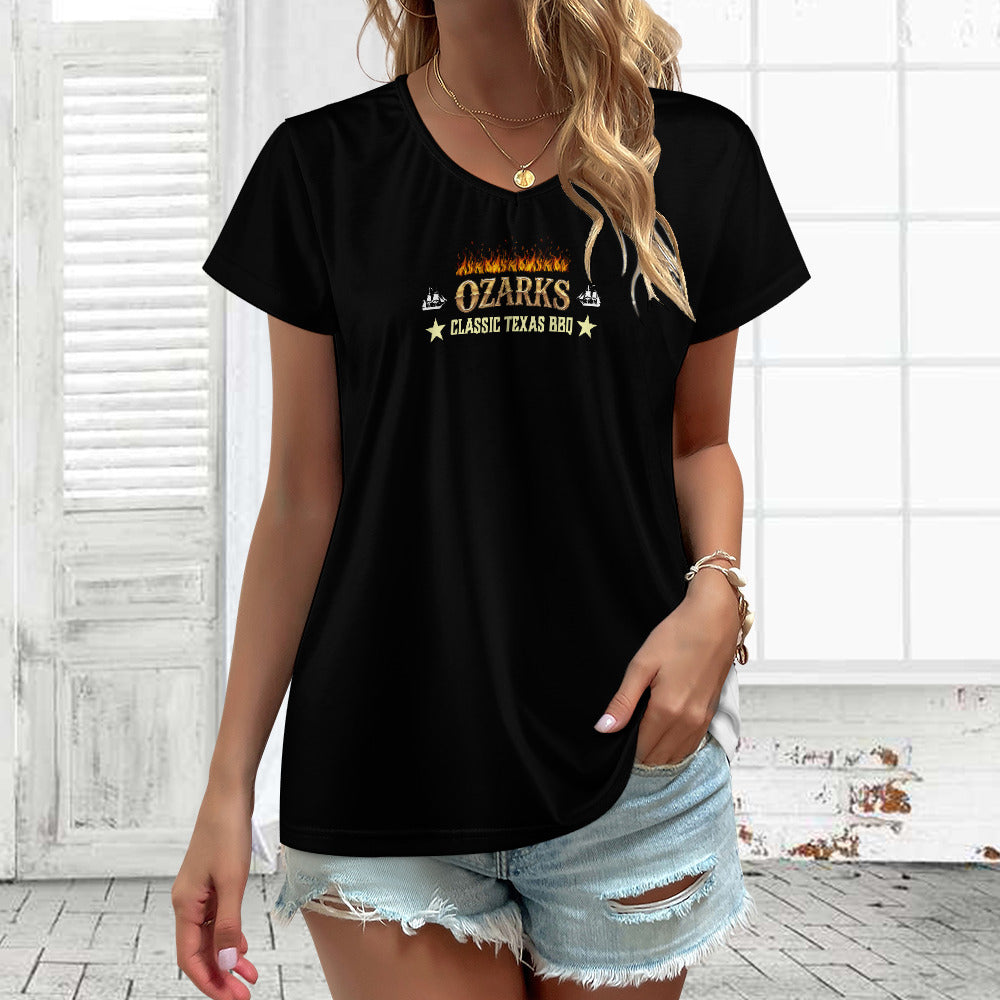 Women V-neck short sleeve T-shirt | Smokeologist