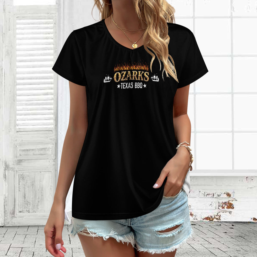 Women V-neck short sleeve T-shirt | Sasquatch Low & Slow