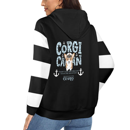 Women's Fleece Full-Zip Hoodie | Corgie Captain