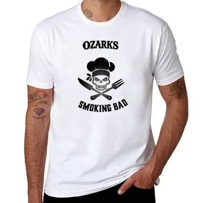 New 150g Men's  Short Sleeve T-shirt | Smoking Bad  White