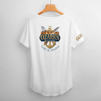 V Neck Short-sleeve Women Shirt Printed | Ozarks Essentials For Her | Boathouse Logo