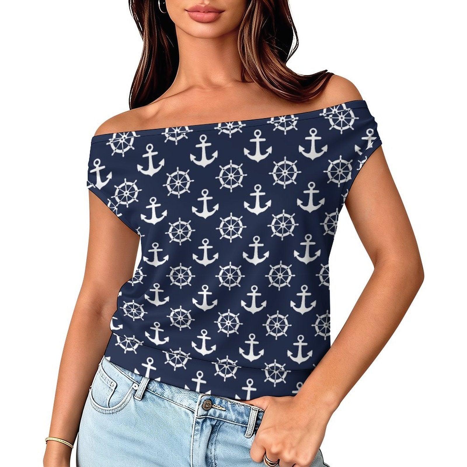 Custom Women's Off Shoulder T-shirt