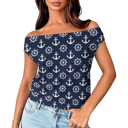 Custom Women's Off Shoulder T-shirt