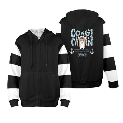 Women's Fleece Full-Zip Hoodie | Corgie Captain