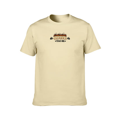 New 150g Men's  Short Sleeve T-shirt | Smokin' Old West , On Harrison Lake | Sand