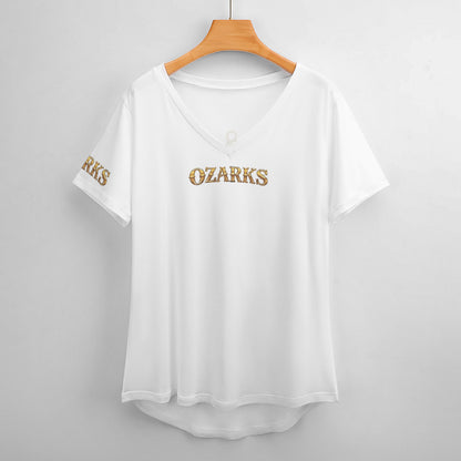 V Neck Short-sleeve Women Shirt Printed | Ozarks Essentials For Her | Boathouse Logo