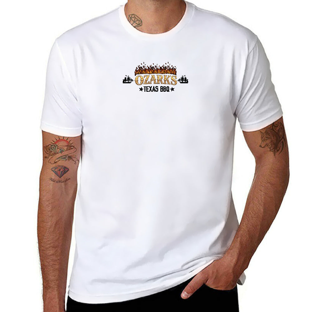 New 150g Men's  Short Sleeve T-shirt | Barbeque on Harrison Lake | White