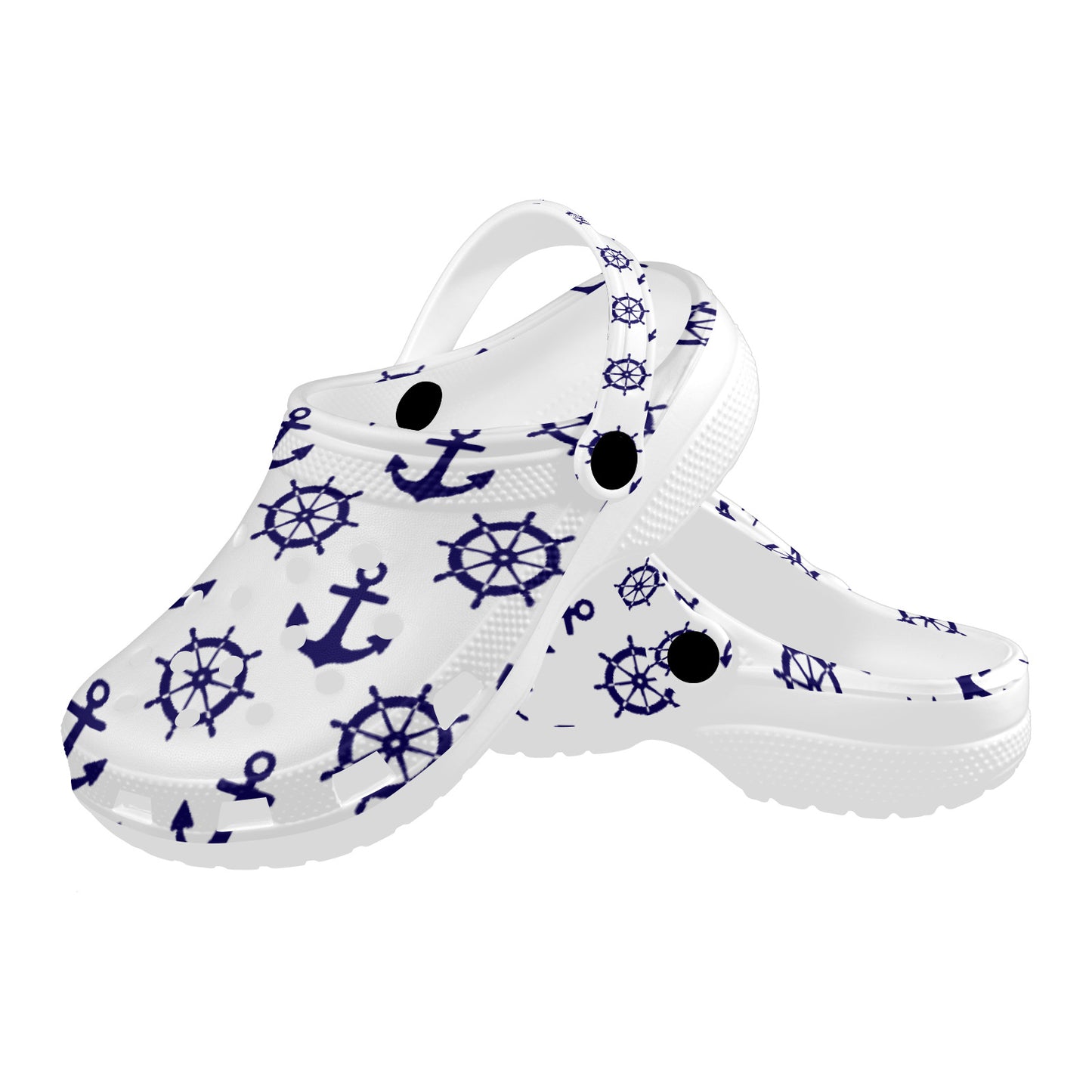 Custom Print Adults Clogs | White