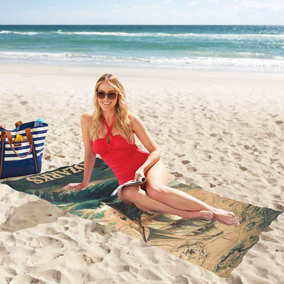 Beach Towel Suede  31.5"x 71" | Beach Towel | Sail Ship